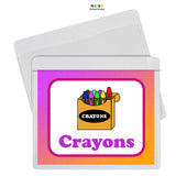 *Clear Adhesive Nametag Pockets - 25 Count