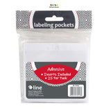 *Clear Adhesive Nametag Pockets - 25 Count