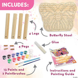Butterfly Wooden Stool Paint Your Own