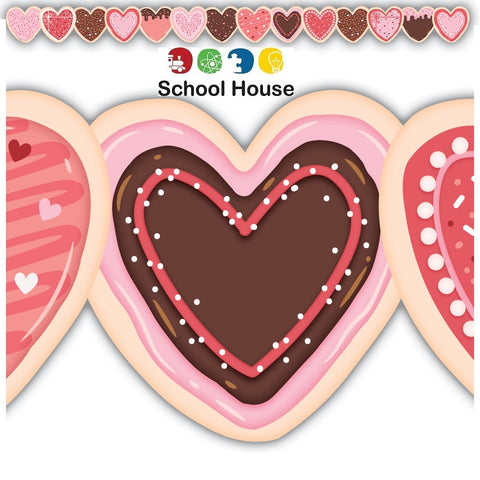 Frosted Heart Cookies Border