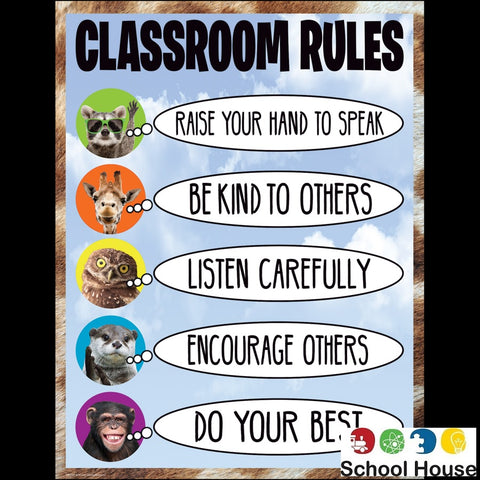 Go Wild Animals Classroom Rules Chart
