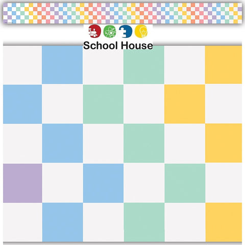 Cool For School Checkers Border