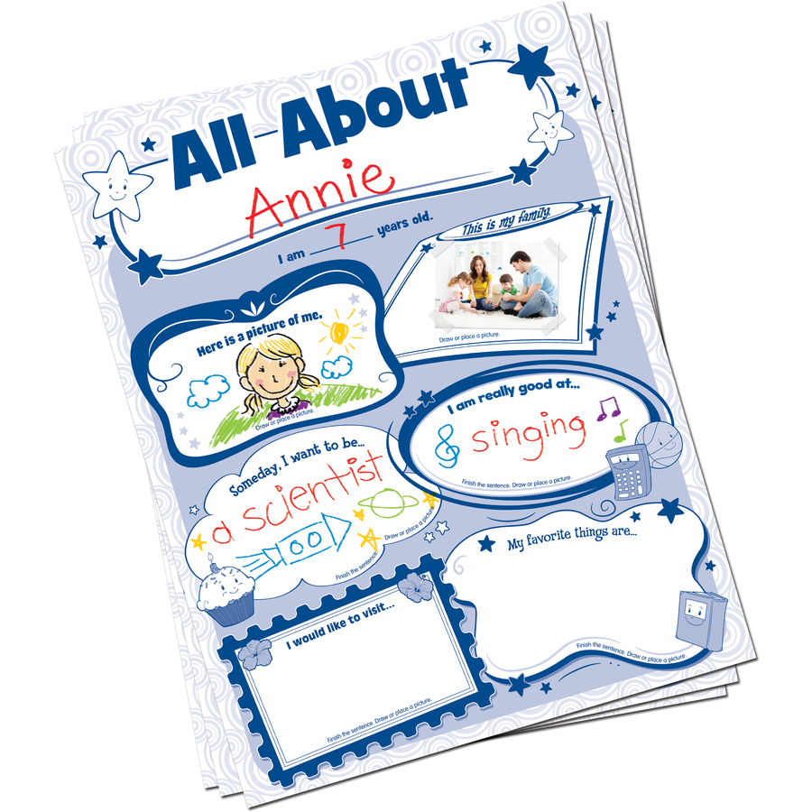 all about me poster printable