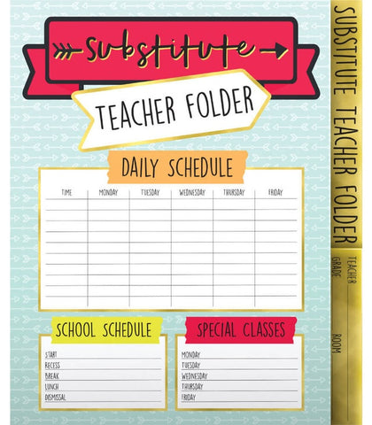 Aim High Substitute Teacher Folder