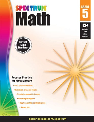 Spectrum Math 5 Workbook