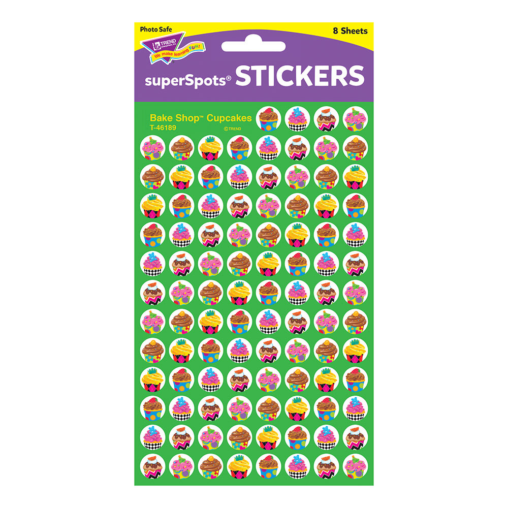 Bake Shop Cupcakes Superspots Stickers - T-46189