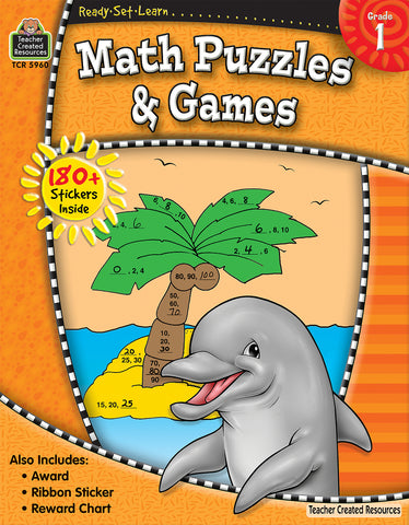 Math Puzzles & Games Workbook Gr 1