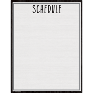 Modern Farmhouse Schedule Wipe Off Chart