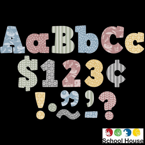 Classroom Cottage 4 Inch Combo Letters