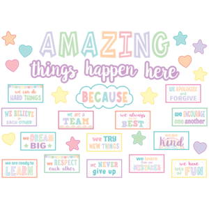 Pastel Pop Amazing Things Happen Bulletin Board Set