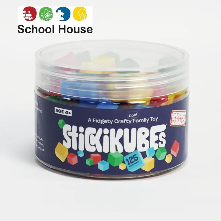 Stickikubes 125 Piece Bucket School House GB