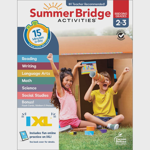 Summer Bridge Activities® Second Grade to Third Grade Workbook – Summer Learning Activities for Rising 3rd Graders, Reading, Math, Science & Fitness, 160 Page