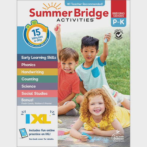 Summer Bridge Activities® Preschool to Kindergarten Workbook – Summer Learning Activities for Rising Kindergarteners, Phonics, Math, Reading & Fitness, 160 PagesK