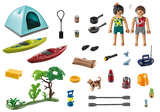CAMPING WITH CAMPFIRE