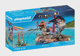 PIRATE RAFT WITH TREASURE