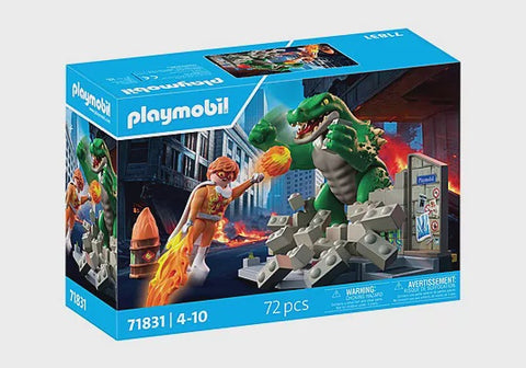 HERO BATTLE AGAINST GIANT LIZARD