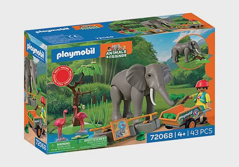 ELEPHANT W/ ZOOKEEPER