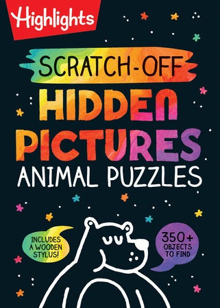 Scratch-Off Hidden Pictures Animal Puzzles Activity Book
