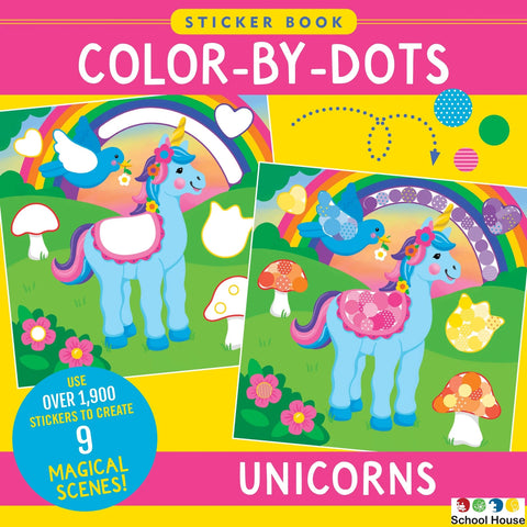 Color By Dots Dinosaurs Book – Dinosaur Dot Sticker Art Activity Book for Kids Ages 3+