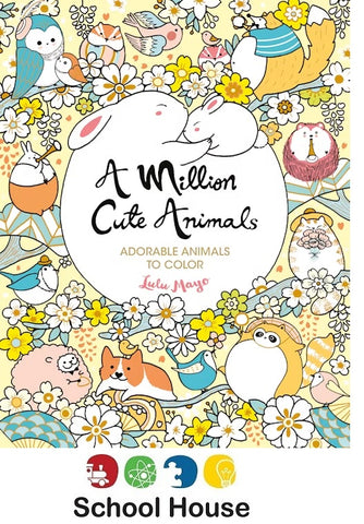 Million Cute Animals Coloring Book