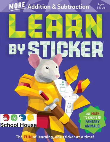 Learn By Sticker MORE Addition & Subtraction Book