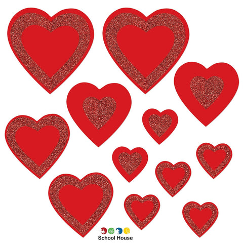 Glittered Heart Cutouts