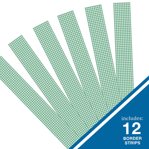 Green Gingham Border