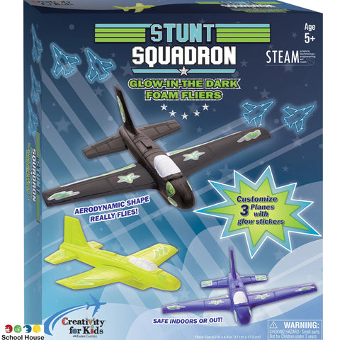 Stunt Squadron Glow In The Dark Foam Fli