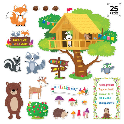 Woodland Friends Treehouse Bulletin Board Set