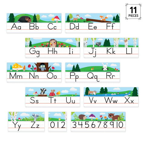 Woodland Friends Alphabet Line Bulletin Board Set