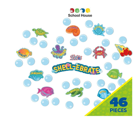 Seas The Day Let's Shell-ebrate Mini Bulletin Board Set