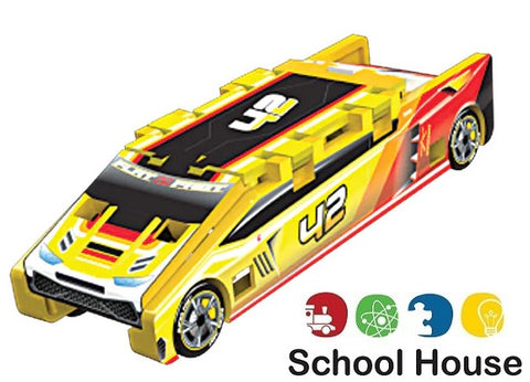 Flat 2 Fast Card Racer Yellow