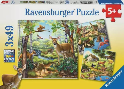 FOREST ZOO DOMESTIC ANIMALS 3 X 49 PC PZ