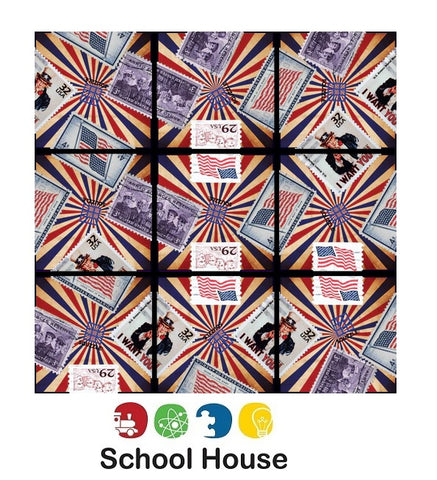 Patriotic Stamps Squzzle Puzzle
