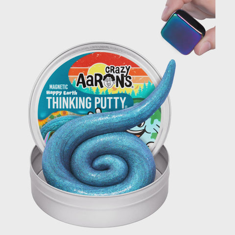 Happy Earth Magnetic Storms® Thinking Putty®  from Crazy Aaron's