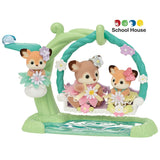 Deer Babies Floral Swing Set