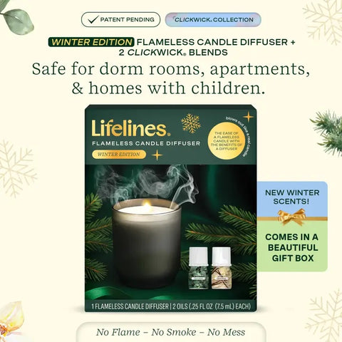 Diffuser Winter Frosted Charcoal with 2 ClickWicks