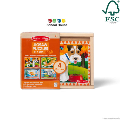 Pets In A Box:  4 - 12 Piece Puzzles