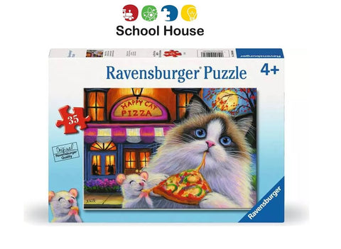 Happy Cat Pizza 35 Piece Puzzle