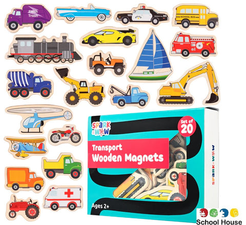 Wooden Magnets Transportation