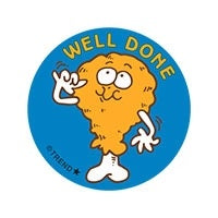Retro Well Done Chicken Stinky Stickers