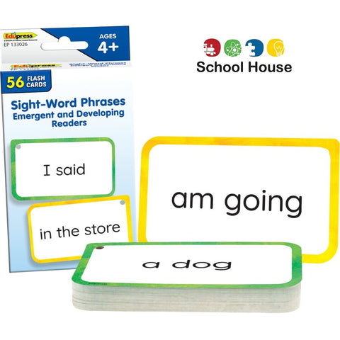 Sight Word Phrases Flashcards Age 4+