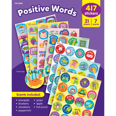 Positive Words Smelly Stickers Variety