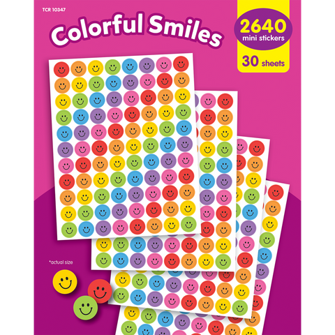 Colorful Smiles Mini Stickers Variety Pk