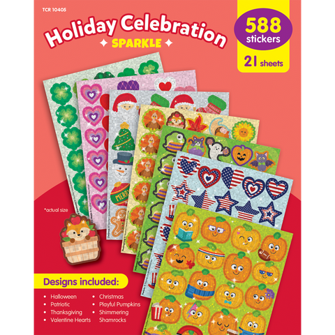 Holiday Celebration Sparkle Stickers