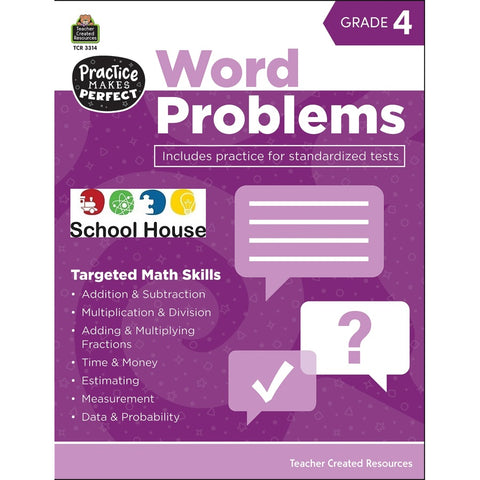 Word Problems Gr 4 Workbook