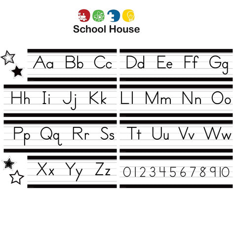 Black & White Alphabet Line Mini Bulletin Board Set
