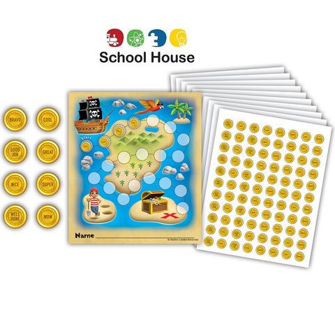 Treasure Hunt Reward Trackers with stickers