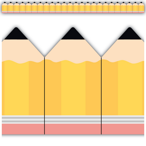 Yellow Pencils Border