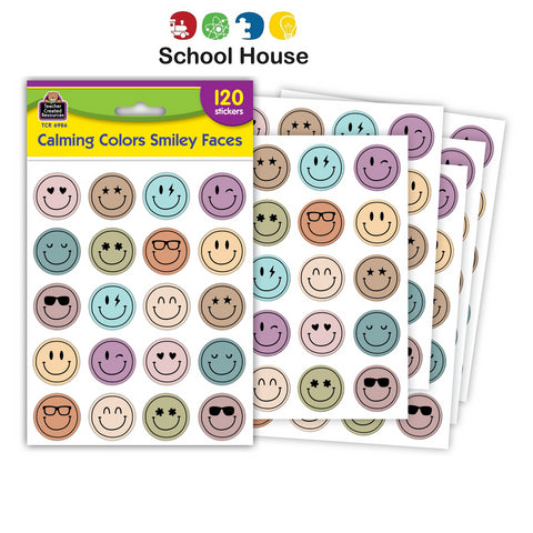 Calming Colors Smiley Face Stickers